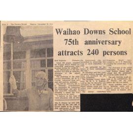 Waihao Downs School 75th anniversary attracts 240 persons