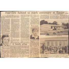 Fairview School to mark centenary at Easter