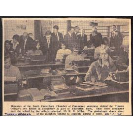 Chamber of Commerce visit Timaru College