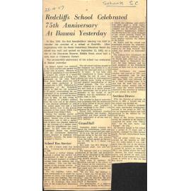 Redcliffs School Celebrated 75th Anniversary At Ikawai Yesterday