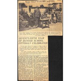 Seventy-fifth Year Of Hunter School Fittingly Celebrated