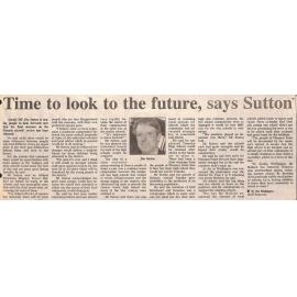 Time to look to the future, says Sutton