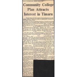 Community College Plan Attracts Interest in Timaru