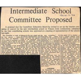 Intermediate School Committee Proposed