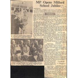 MP Opens Milford School Jubilee