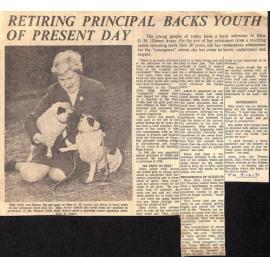 Retiring Principal Backs Youth of Present Day