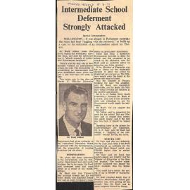 Intermediate School Deferment Strongly Attacked