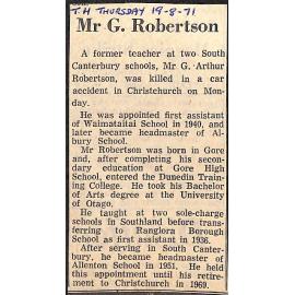 Mr G Robertson