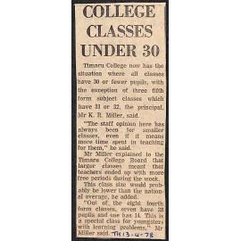 College classes under 30