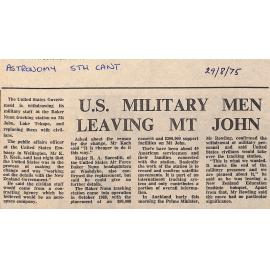 US military men leaving Mt John