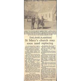  'Fund should be established', St Mary's church may soon need replacing