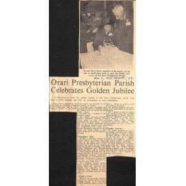 Orari Presbyterian Parish Celebrates Golden Jubilee