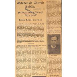 Mackenzie Church Jubilee, Prebyterianism Through Sixty Years