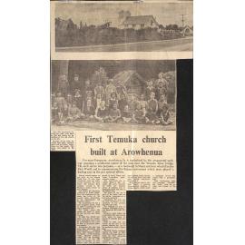 First Temuka church built at Arowhenua