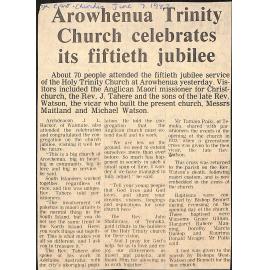 Arowhenua Trinity Church celebrates its fiftieth jubilee