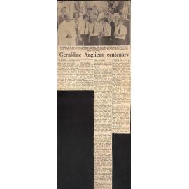 Geraldine Anglican centenary