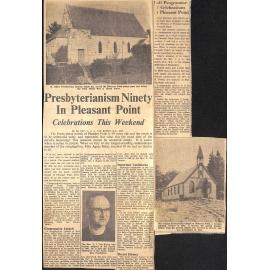 Presbyterianism Ninety In Pleasant Point, Celebrations This Weekend