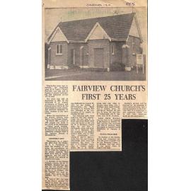 Fairview Church's First 25 Years