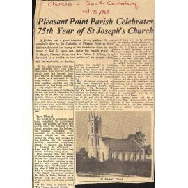 Pleasant Point Parish Celebrates 75th Year of St Joseph's Church