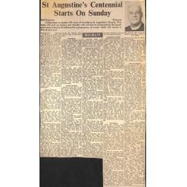 St Augustine's Centennial Starts On Sunday