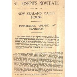 Official opening of Claremont Novitiate