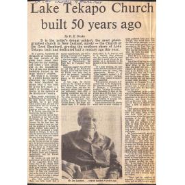 Lake Tekapo Church built 50 years ago