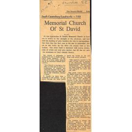 South Canterbury Landmarks - VIII: Memorial Church Of St David