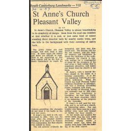 South Canterbury Landmarks - VII: St Anne's Church Pleasant Valley
