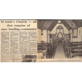 St Anne's Church - all that remains of once bustling community