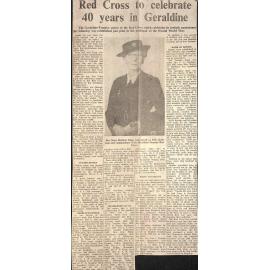 Red Cross to celebrate 40 years in Geraldine
