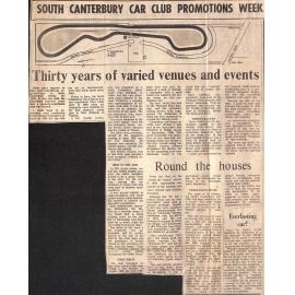 South Canterbury Car Club Promotions Week, Thirty years of varied venues and events, Round the houses