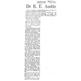 Obituary: Dr R E Austin