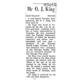 Obituary: Mr O J King
