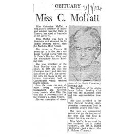 Obituary: Miss C Moffatt