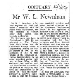 Obituary: Mr W L Newnham