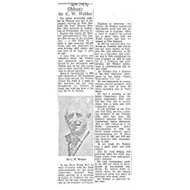 Obituary: Mr C W Webber