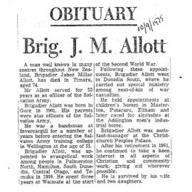 Obituary: Brig J M Allott