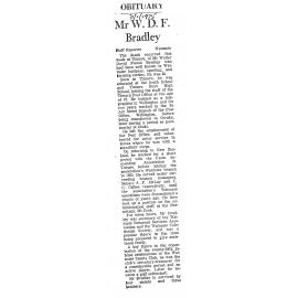 Obituary: Mr W D F Bradley