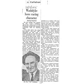 Obituary: J Callahan, Washdyke loses racing character
