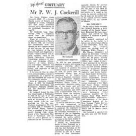Obituary: Mr P W J Cockerill