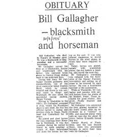 Obituary: Bill Gallagher, blacksmith and horseman