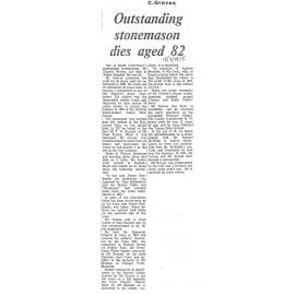 Obituary: C Groves, Outstanding stonemason dies aged 82