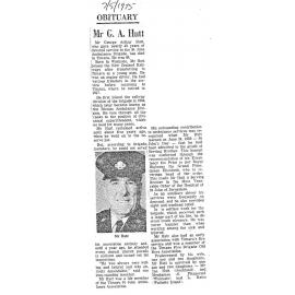 Obituary: Mr G A Hutt