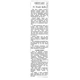 Obituary: Fr Frank Kelly