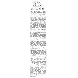 Obituary: Mr D Kelly