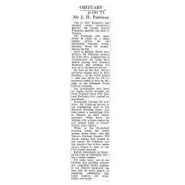 Obituary: Mr J H Pateman