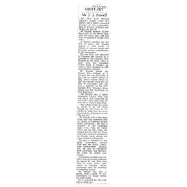 Obituary: Mr J J Russell