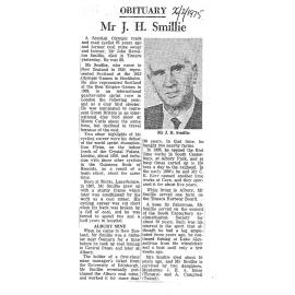 Obituary: Mr J H Smillie