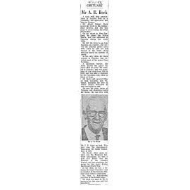 Obituary: Mr A R Beck