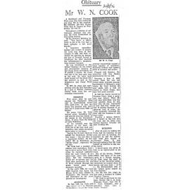Obituary: Mr W N Cook